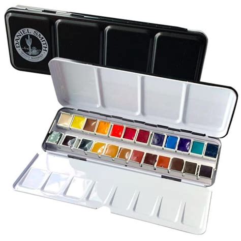 daniel smith metal box|Watercolor Half Pan Set of 24 .